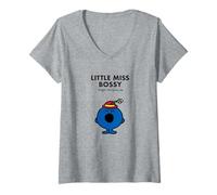 Femme M. Men Little Miss Bossy T-Shirt avec Col en V