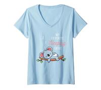 Femme Ma Chemise De Nuit Préférée Pyjama Koala Endormi Dormir T-Shirt avec Col en V