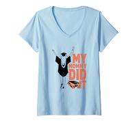 Femme Ma Maman L'a Did It Diplômés Diplômés Famille Diplômé Maman T-Shirt avec Col en V