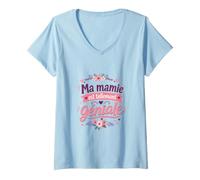 Femme Ma Mamie est Tellement géniale T-Shirt avec Col en V