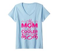 Femme Ma mère est Plus Cool Que ta Maman Fête des mères T-Shirt avec Col en V