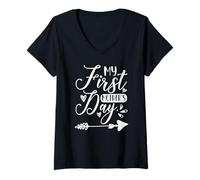 Femme Ma première fête des mères annonce grossesse fête des mères T-Shirt avec Col en V
