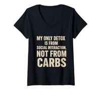 Femme Ma Seule Cure de désintoxication provient de Social Interaction Funny T-Shirt avec Col en V