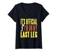 Femme Ma Toute dernière Jambe prothétique T-Shirt avec Col en V