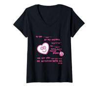 Femme Mad Libs Upside Down Love Valentine T-Shirt avec Col en V