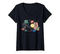 Femme Madagascar J'aime Mon Troupeau DreamWorks T-Shirt avec Col en V