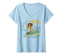 Femme Madagascar : Le Surf Suit Le Rythme T-Shirt avec Col en V