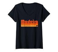 Femme Madère, style rétro des années 80 dans l'Ohio T-Shirt avec Col en V