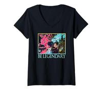 Femme Magic: The Gathering Be Legendary Group Portrait T-Shirt avec Col en V