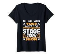 Femme Magnifique spectacle musical d'amant de scène T-Shirt avec Col en V