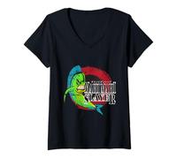 Femme Mahi Mahi Hunter - Poisson dorado style japonais T-Shirt avec Col en V