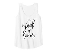 Femme Maid of Honor Script Bague en Diamant Graphique Mariage Débardeur