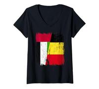 Femme Maillot belge Emirati Emirati Belge Emirati T-Shirt avec Col en V