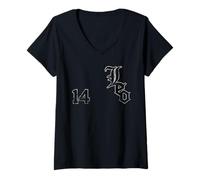 Femme Maillot de Sport numéro 14 du Pape Léon XIV de Chicago T-Shirt avec Col en V