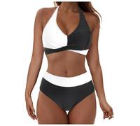 Femme Maillots de Bain 2 Pièces Push-up Ensembles Deux pièces de Tie-Dye Chic Taille Haute Bikini Set Col V Élégant, S-5XL