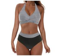 Femme Maillots de Bain 2 Pièces Push-up Ensembles Deux pièces de Tie-Dye Chic Taille Haute Bikini Set Col V Élégant, S-5XL