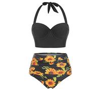 Femme Maillots De Bain Deux PièCes - Grande Taille Soutien Gorge Et Tanga Push-Up Maillot De Bain SéChage Rapide FloréAl Bikini Set Chic Temperament Plage