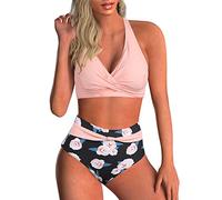 Femme Maillots de Bain Deux Pièces Push-up Ensembles Deux pièces de Tie-Dye Chic Taille Haute Bikini Set Col V Élégants