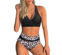 Femme Maillots de Bain Deux Pièces Push-up Ensembles Deux pièces de Tie-Dye Chic Taille Haute Bikini Set Col V Élégants