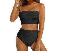 Femme Maillots De Bain Deux PièCes Push Up Rembourré Bikini té Sexy Chic Push-Up Set Le contrôle du Ventre Col V légant Dames Grande Swimsuit Pas Cher 2025