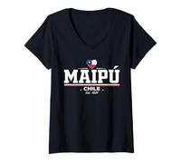 Femme Maipu Chile T-Shirt avec Col en V