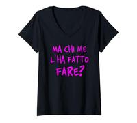 Femme mais Qui m'a Fait Faire? Comment compliquer la Vie. V2 T-Shirt avec Col en V