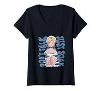 Femme Maison De Bain Onsen Dont Talk Just Soak T-Shirt avec Col en V