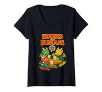Femme Maisons de Jeu et Humains drôles RPG Gamer Hommes Garçons Enfants T-Shirt avec Col en V