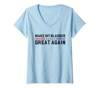 Femme Make My Bladder Great Again Récupération drôle de la Chirurgie de la vessie T-Shirt avec Col en V