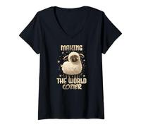 Femme Making The World Cozier T-Shirt avec Col en V