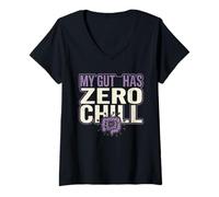Femme Maladie de Crohn Guerrier de Crohn IBD Warrior Support T-Shirt avec Col en V