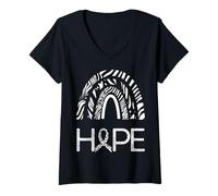 Femme Maladies rares Amour Prière Espoir Foi Chrétiens Prière Guérison T-Shirt avec Col en V