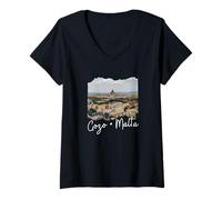 Femme Malte Gozo T-Shirt avec Col en V