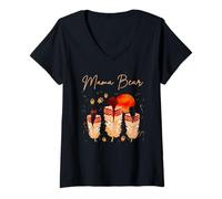 Femme Mama Bear Fière Amérindienne Femmes Indigènes T-Shirt avec Col en V