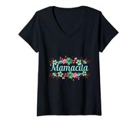 Femme Mamacita T-shirt pour femme latine, Mamacita T-Shirt avec Col en V