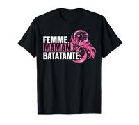 Femme Maman Battante Cancer Du Sein Cadeau Octobre Rose T-Shirt