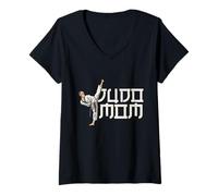Femme Maman De Judo Judoka Arts Martiaux Hobby Chasseur T-Shirt avec Col en V