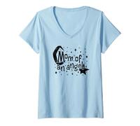 Femme Maman d'un ange - Drôle T-Shirt avec Col en V