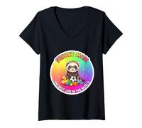 Femme Maman Furet drôle, Meilleur Travail au Monde pour la fête des mères T-Shirt avec Col en V