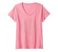 Femme Mandala Rose Yoga T-Shirt avec Col en V