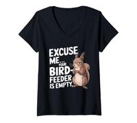 Femme Mangeoire à oiseaux humoristique Excuse Me Your Bird Lovers T-Shirt avec Col en V