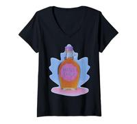 Femme Maple Syrup Weirdcore Dreamcore Surreal Vintage Inspired T-Shirt avec Col en V