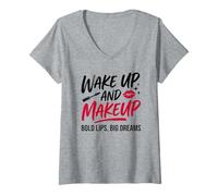 Femme Maquilleur Cosmétologue Salon de beauté Diva Big Dreams T-Shirt avec Col en V