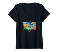 Femme Maradona 10 T-Shirt avec Col en V