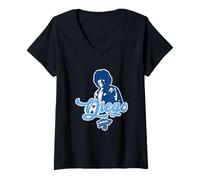 Femme Maradona Diego Naples T-Shirt avec Col en V
