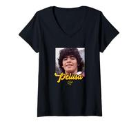 Femme Maradona Diego Pelusa T-Shirt avec Col en V