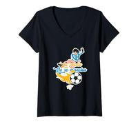 Femme Maradona La Pelota no se Mancha T-Shirt avec Col en V