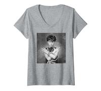 Femme Marc Almond Soft Cell New Wave par Allan Ballard T-Shirt avec Col en V