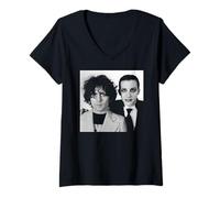 Femme Marc Bolan Dave Vanian The Damned Tournée 1977 T-Shirt avec Col en V