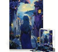 Femme Marchant vers la mer Puzzle de 1000 pièces pour Adolescents Stimule la mémoire Découpe de qualité Cadeau de Noël Chic (50x75cm)